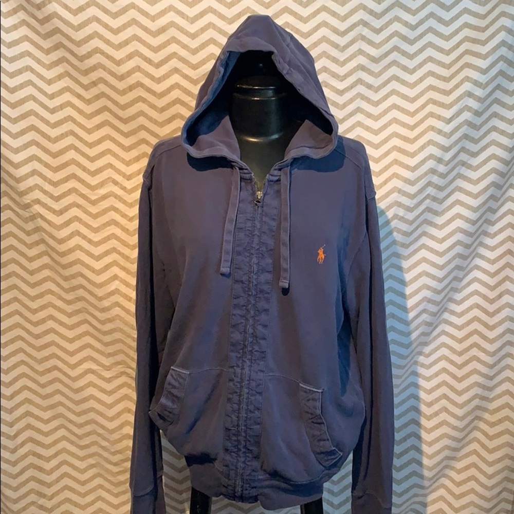 Men’s Polo Zip Up Hoodie (Large)